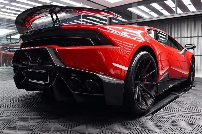 M Style Carbon Fiber Spoiler for  Huracan LP610 LP580 Car GT Wing Rear Spoiler